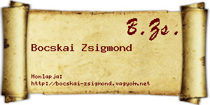 Bocskai Zsigmond névjegykártya