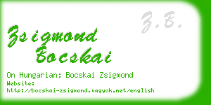 zsigmond bocskai business card